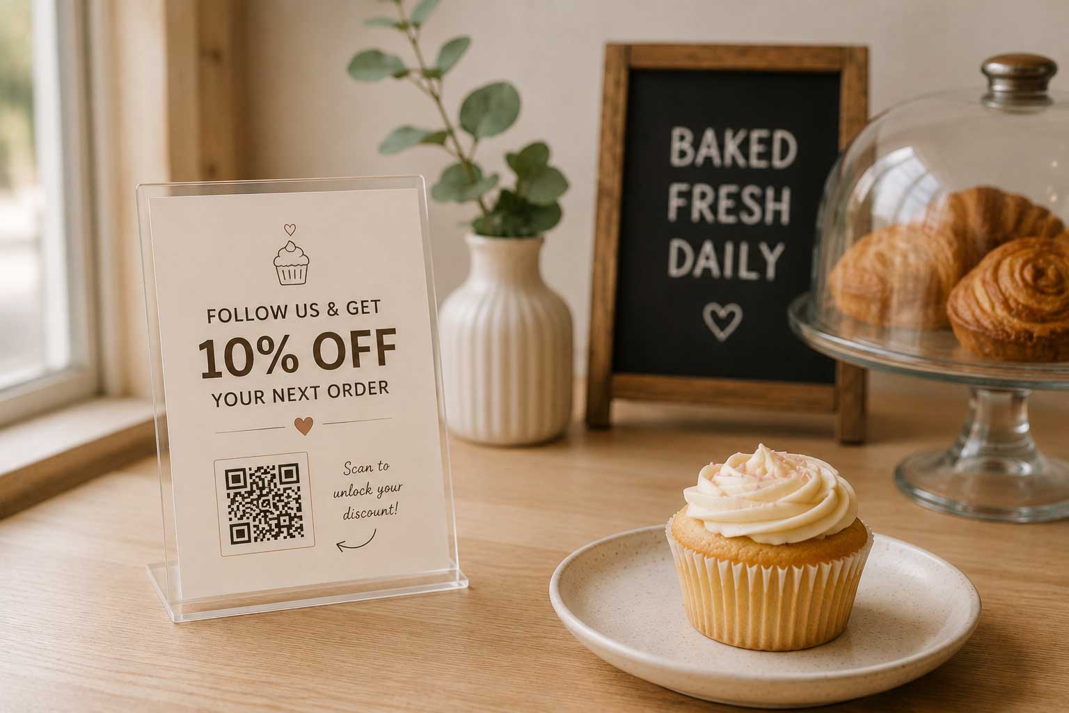 Fresh pastries, bread, cookies, and cakes displayed inside a bakery